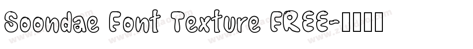 Soondae Font Texture FREE字体转换